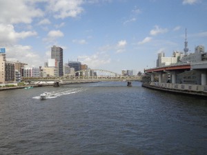 両国橋（4）橋中央から隅田川（浅草方面（1））